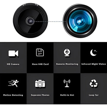 Versatile Wireless Camera with Magnetic Mount and Rechargeable Battery