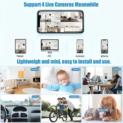 Versatile Wireless Camera with Magnetic Mount and Rechargeable Battery