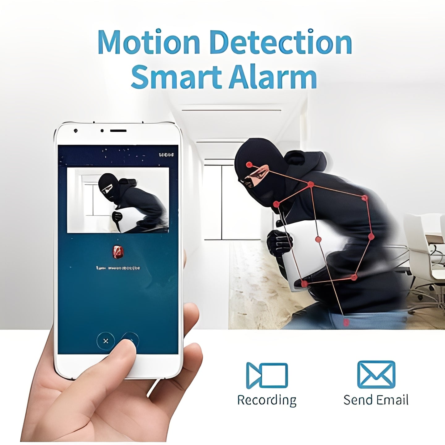 Versatile Wireless Camera with Magnetic Mount and Rechargeable Battery