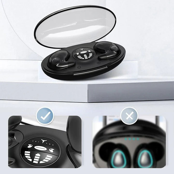 Compact Wireless Earbuds with Microphone and Charging Dock