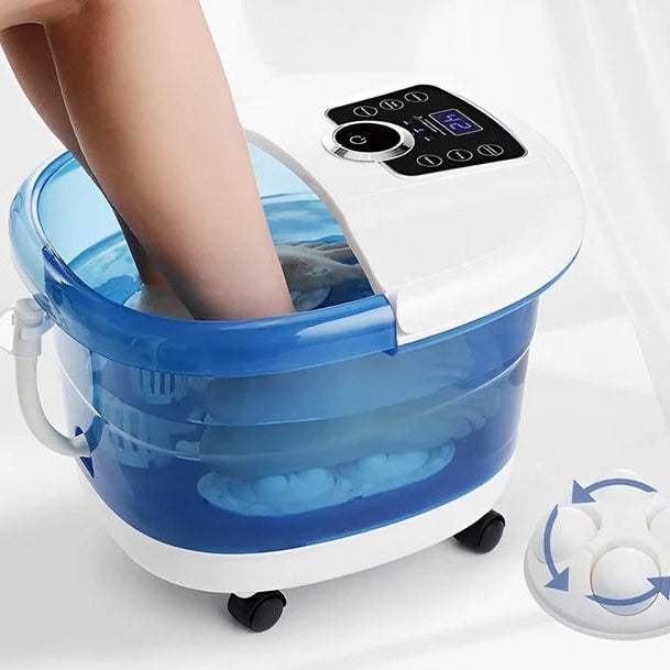 500W ComfortTherm Foot Spa Massager with Bubbles & Rollers