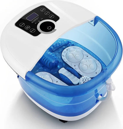 500W ComfortTherm Foot Spa Massager with Bubbles & Rollers