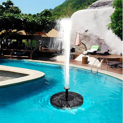Solar-Powered Floating Fountain for Birdbaths and Ponds