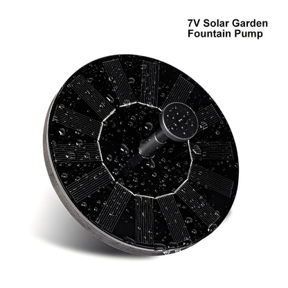 Solar-Powered Floating Fountain for Birdbaths and Ponds