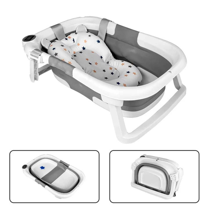 Compact Baby Bath Tub with Heat Sensing Technology