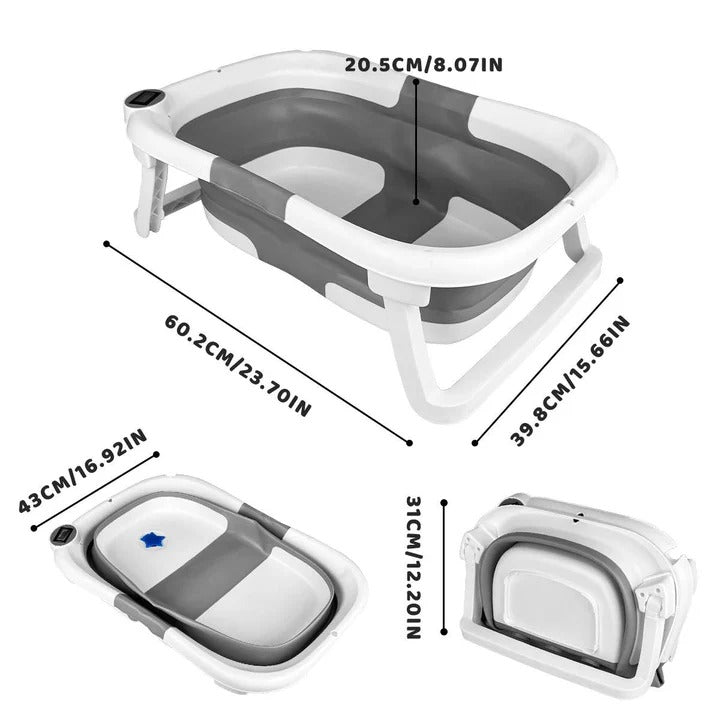 Compact Baby Bath Tub with Heat Sensing Technology