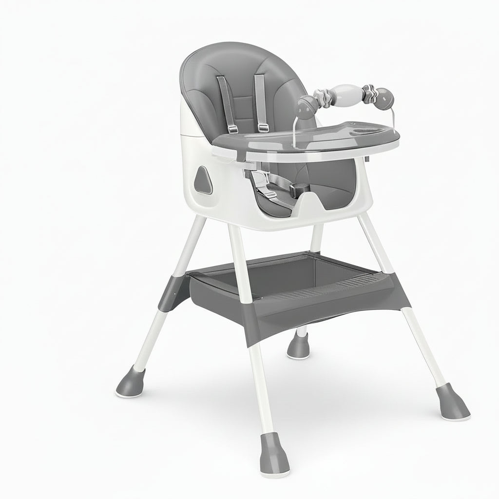 Compact Folding High Chair with Durable Steel Structure