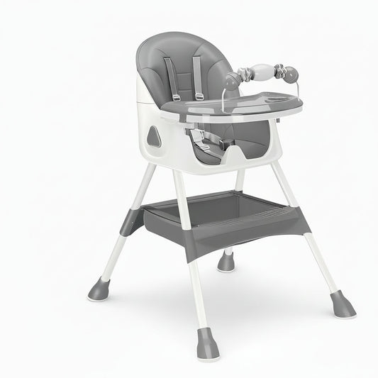Compact Folding High Chair with Durable Steel Structure