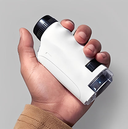 Compact Kids Microscope with LED Light and Zoom Feature