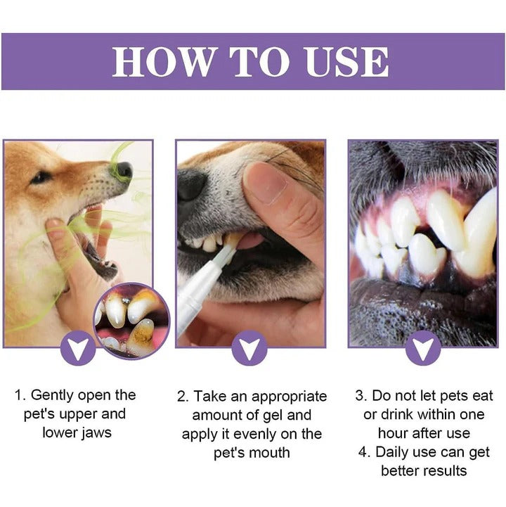 Pet Dental Gel for Healthy Teeth and Gums - 3 Pack