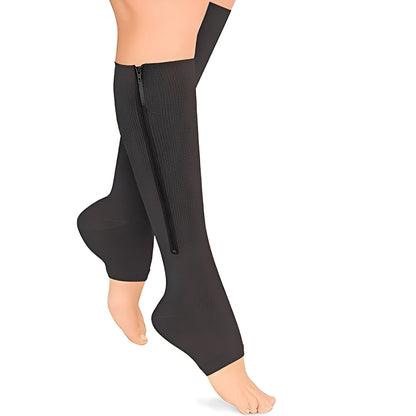 Zippered Compression Socks with Protective Fabric Lining