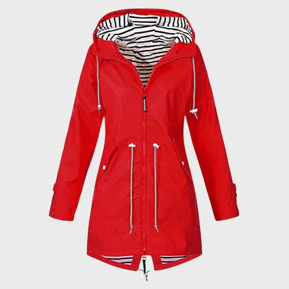 Women’s Waterproof Jacket with Customizable Hood