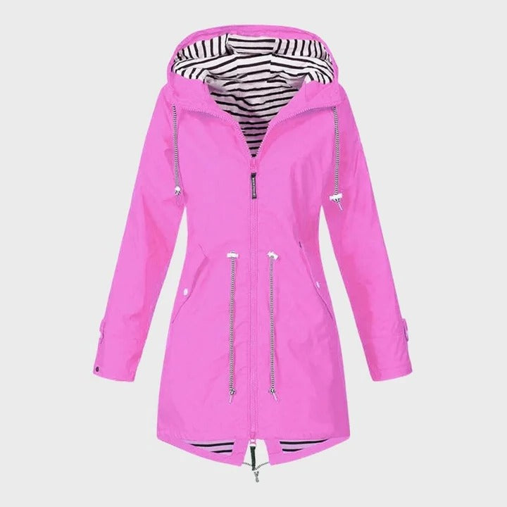 Women’s Waterproof Jacket with Customizable Hood