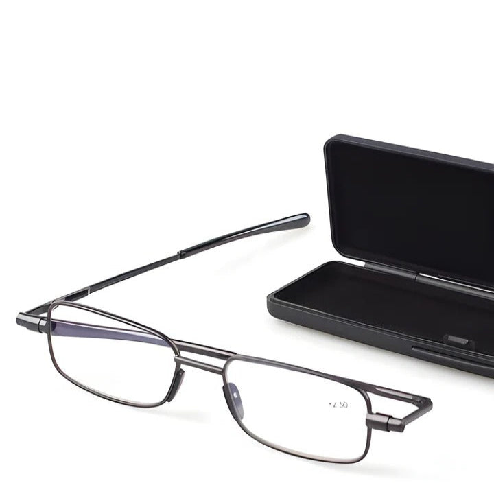 Compact Folding Glasses with Durable Stainless Steel Frame