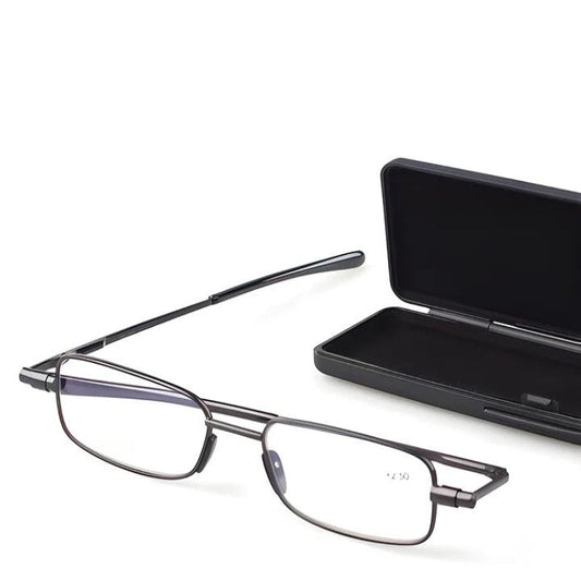 Compact Folding Glasses with Durable Stainless Steel Frame