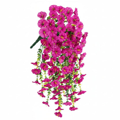 Vibrant Faux Morning Glory Garland for Indoor and Outdoor Use