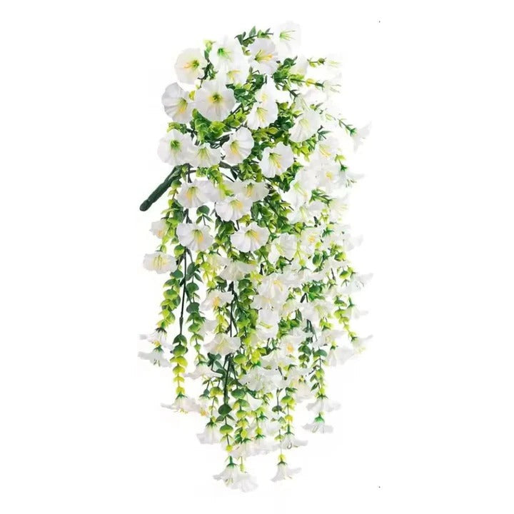 Vibrant Faux Morning Glory Garland for Indoor and Outdoor Use