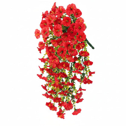Vibrant Faux Morning Glory Garland for Indoor and Outdoor Use