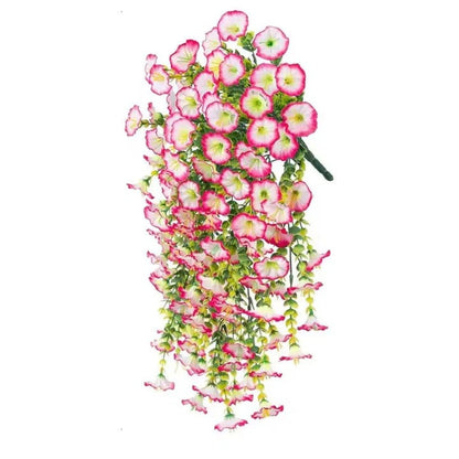 Vibrant Faux Morning Glory Garland for Indoor and Outdoor Use