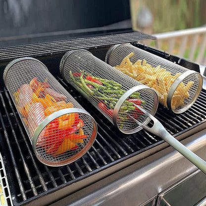 360-Degree Rotating Grill Basket for Perfectly Cooked Meals