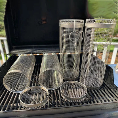 360-Degree Rotating Grill Basket for Perfectly Cooked Meals