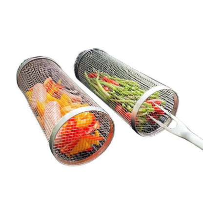 360-Degree Rotating Grill Basket for Perfectly Cooked Meals