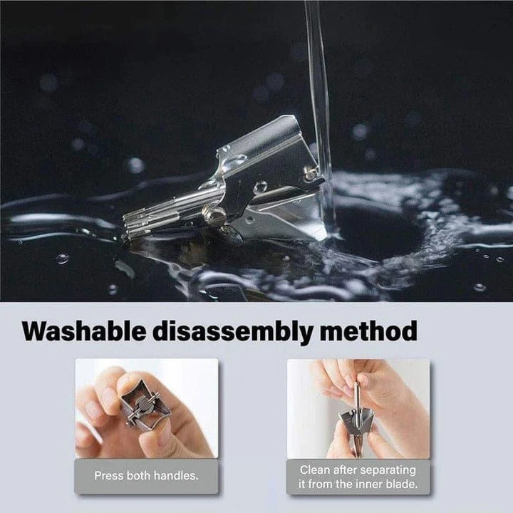 Ergonomic Manual Stainless Steel Nose and Ear Hair Clipper