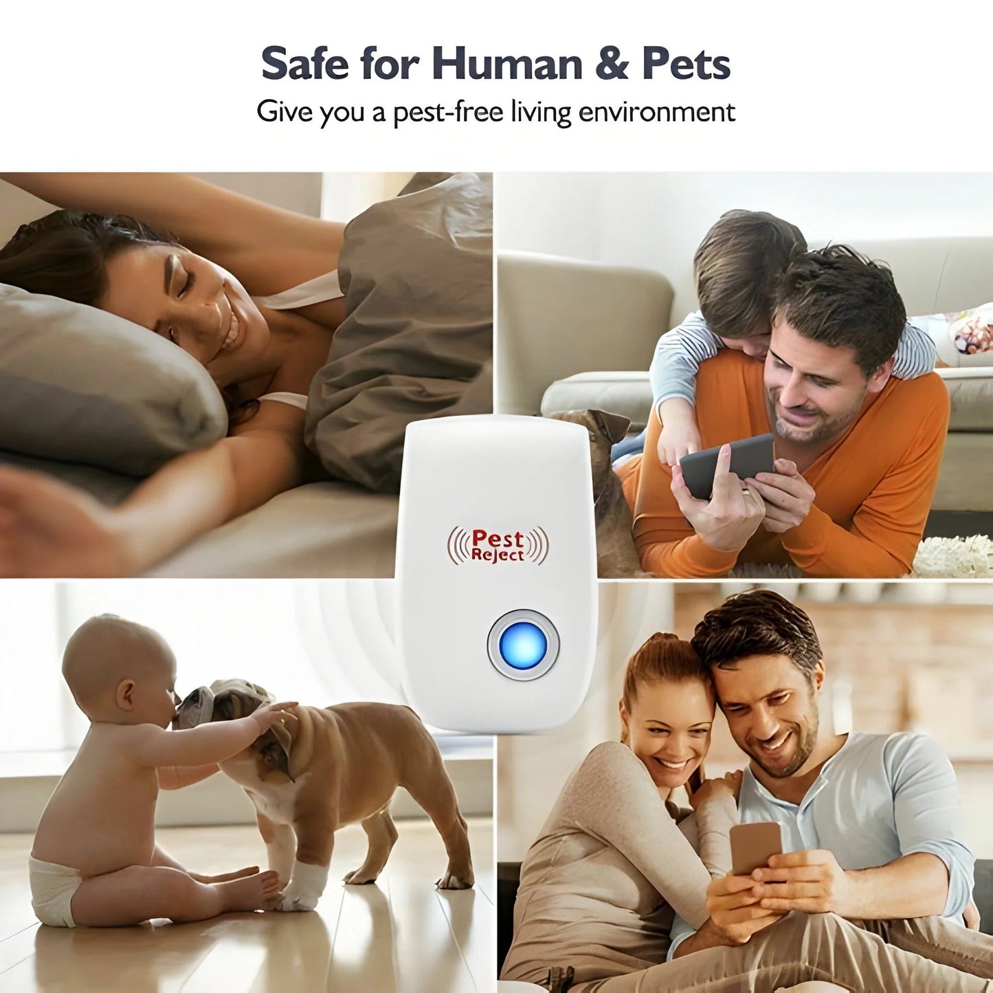 Eco-Friendly Ultrasonic Pest Control Device for Home Use