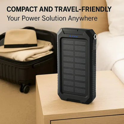 Versatile 30,000mAh Solar-Powered USB Charger