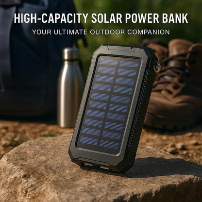 Versatile 30,000mAh Solar-Powered USB Charger