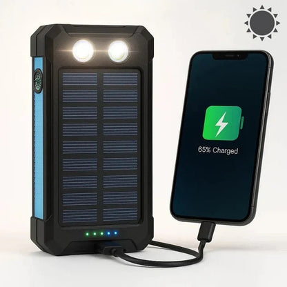 Versatile 30,000mAh Solar-Powered USB Charger