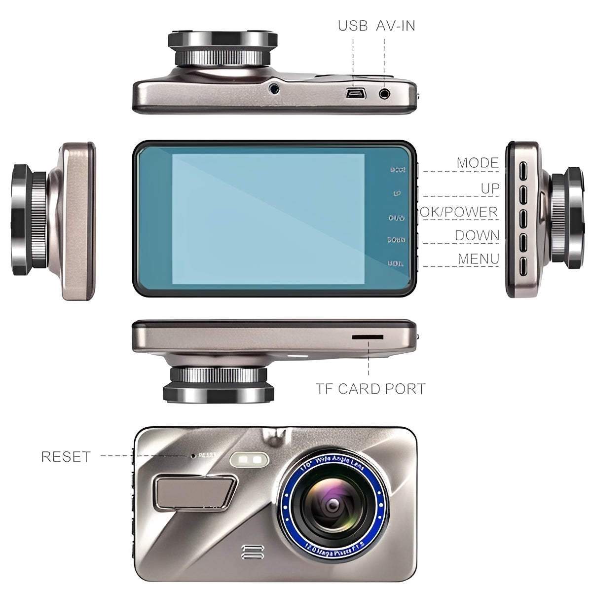 Comprehensive 1080P Front and Rear Vehicle Camera System