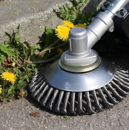Heavy-Duty Steel Brush Head for Precision Grass Trimming