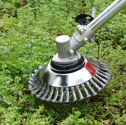 Heavy-Duty Steel Brush Head for Precision Grass Trimming