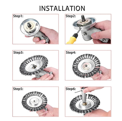 Heavy-Duty Steel Brush Head for Precision Grass Trimming