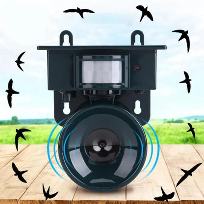 Solar-Powered Motion-Activated Sound Deterrent for Birds