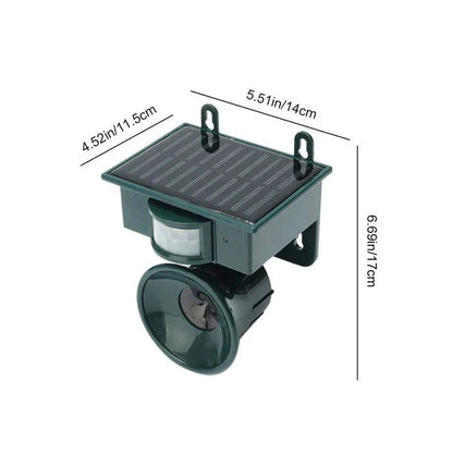 Solar-Powered Motion-Activated Sound Deterrent for Birds