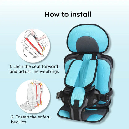 Child Safety Seat Cushion with Adjustable Harness System