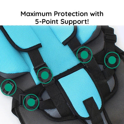 Child Safety Seat Cushion with Adjustable Harness System