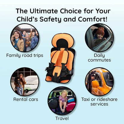 Child Safety Seat Cushion with Adjustable Harness System