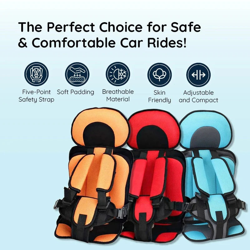 Child Safety Seat Cushion with Adjustable Harness System