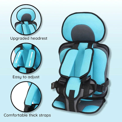 Child Safety Seat Cushion with Adjustable Harness System
