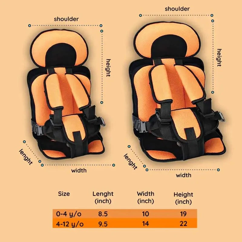 Child Safety Seat Cushion with Adjustable Harness System