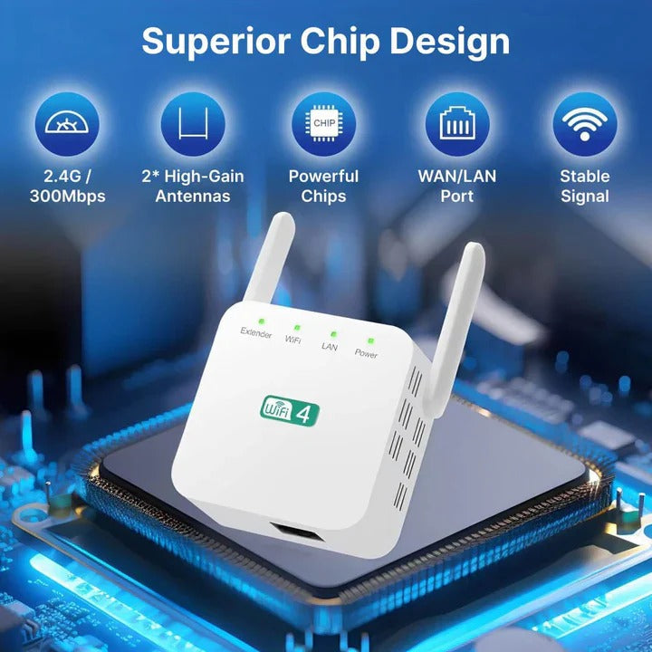 Extended Range WiFi Booster for Enhanced Connectivity