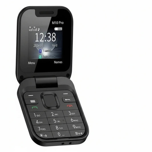 Compact Flip Phone with Dual SIM and Bluetooth Connectivity