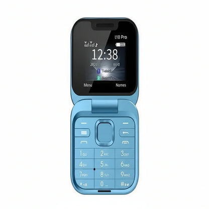 Compact Flip Phone with Dual SIM and Bluetooth Connectivity