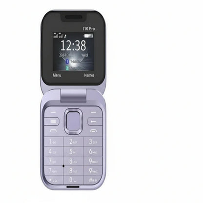 Compact Flip Phone with Dual SIM and Bluetooth Connectivity