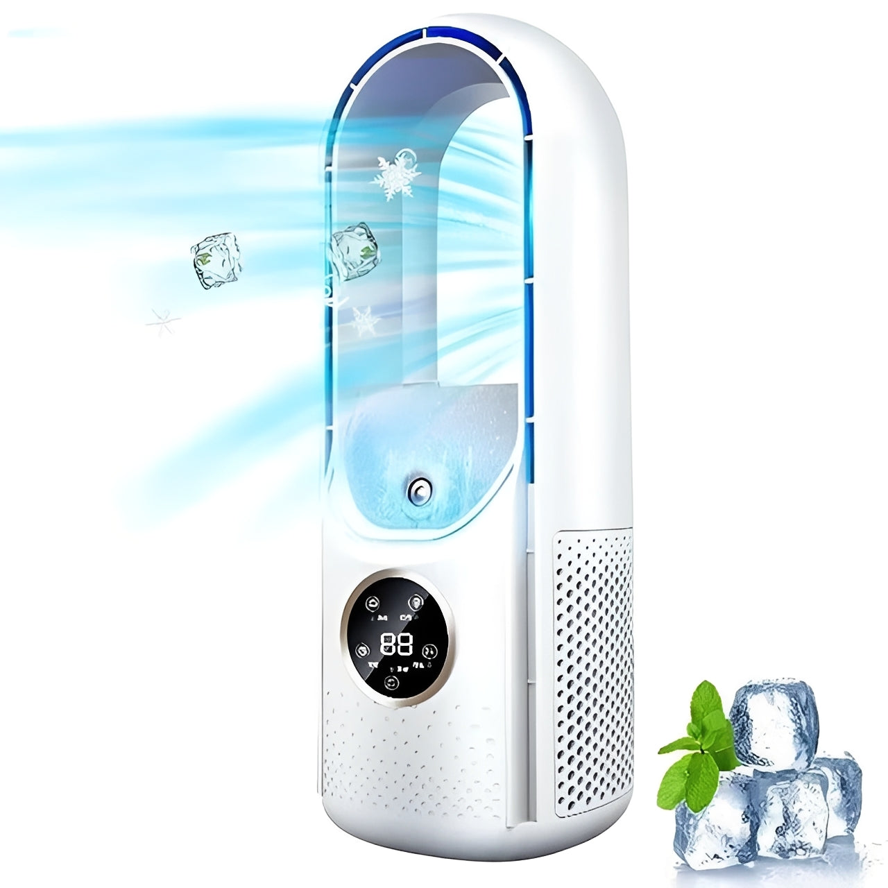 Compact Blade-Free Air Circulator for Personal Comfort