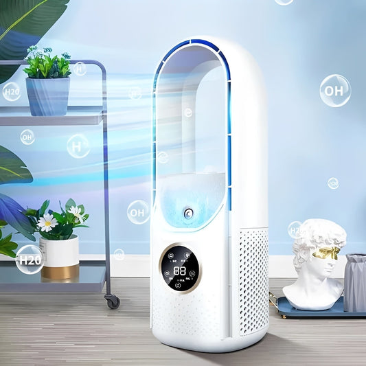 Compact Blade-Free Air Circulator for Personal Comfort