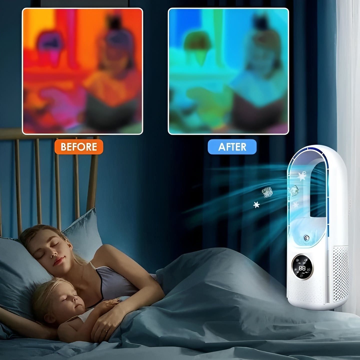 Compact Blade-Free Air Circulator for Personal Comfort